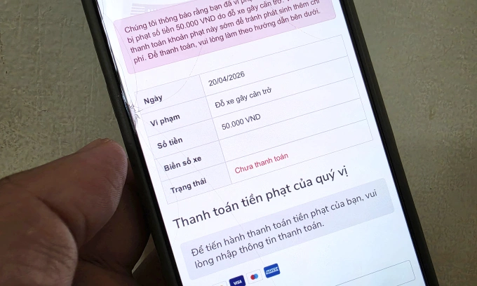 Giao diện của website giả mạo Cổng dịch vụ công, dụ người dùng nhập thông tin thẻ. Ảnh: Lưu Quý