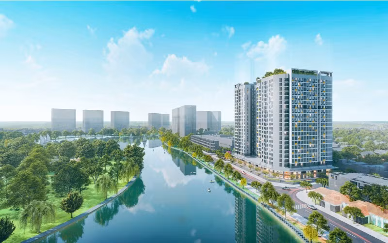 Phối cảnh một khu nhà ở xã hội tại Hà Nội. Ảnh minh họa