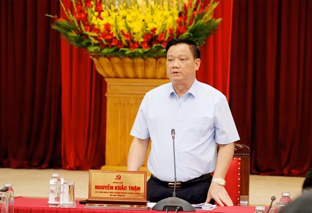 Ông Nguyễn Khắc Thận nhấn mạnh vai trò then chốt của công tác giải phóng mặt bằng trong việc đảm bảo tiến độ dự án.