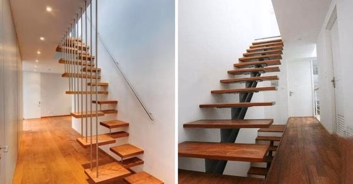 Thiết kế cầu thang hở giúp tối ưu hóa ánh sáng và luồng khí trong nhà phố