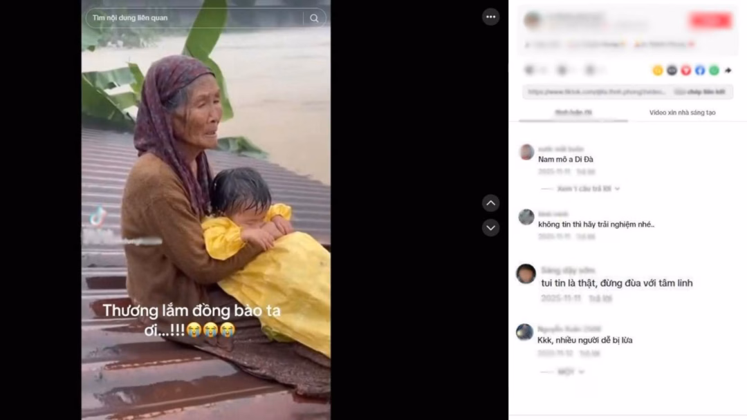 Nhiều người dùng tin sái cổ vào các video AI vì độ chi tiết và chân thực đáng kinh ngạc. Ảnh: MXH